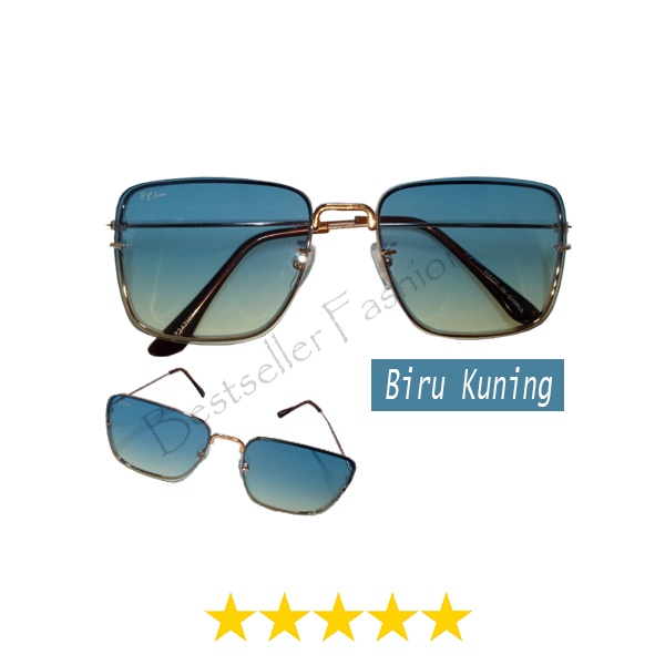 Kacamata Unisex Fashion Untuk Wanita Dan Pria Gaya Santai Anti UV Korean Import Kacamata Hitam Frame Aviator Sunglasses Korean Style NOCASE