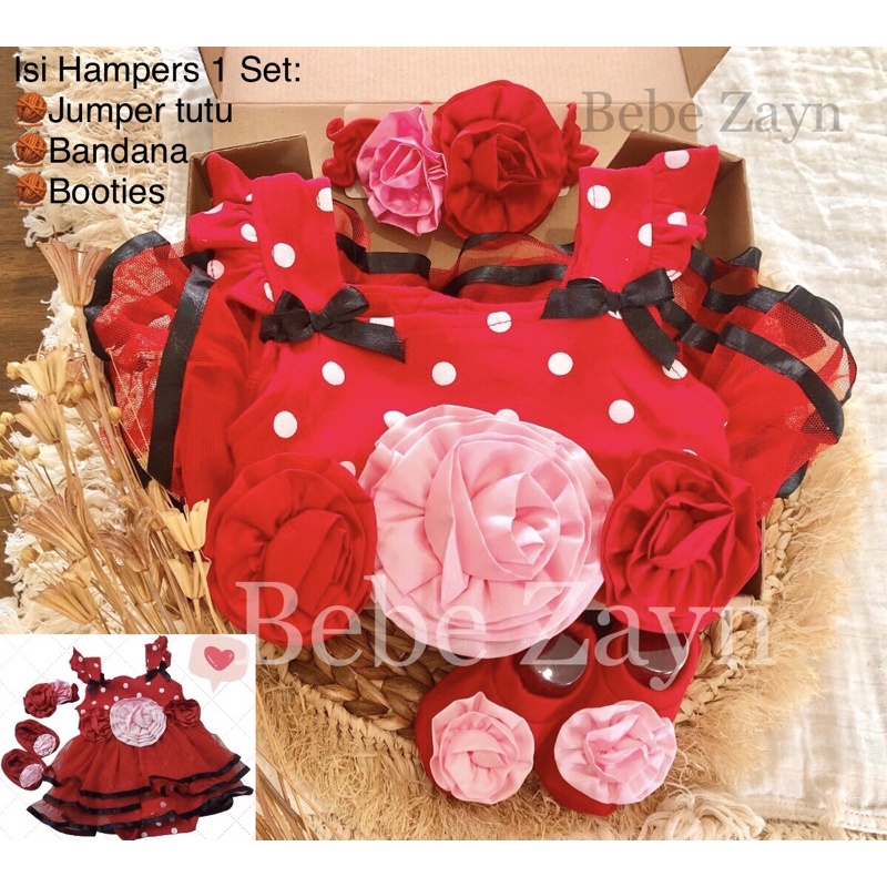 {BEBE ZAYN} Hampers baby/ hampers bayi/ baby gift/ kado bayi/ baby newborn/ Baby Girl/ Flowery Dress Set-Flowerist Rose Pink