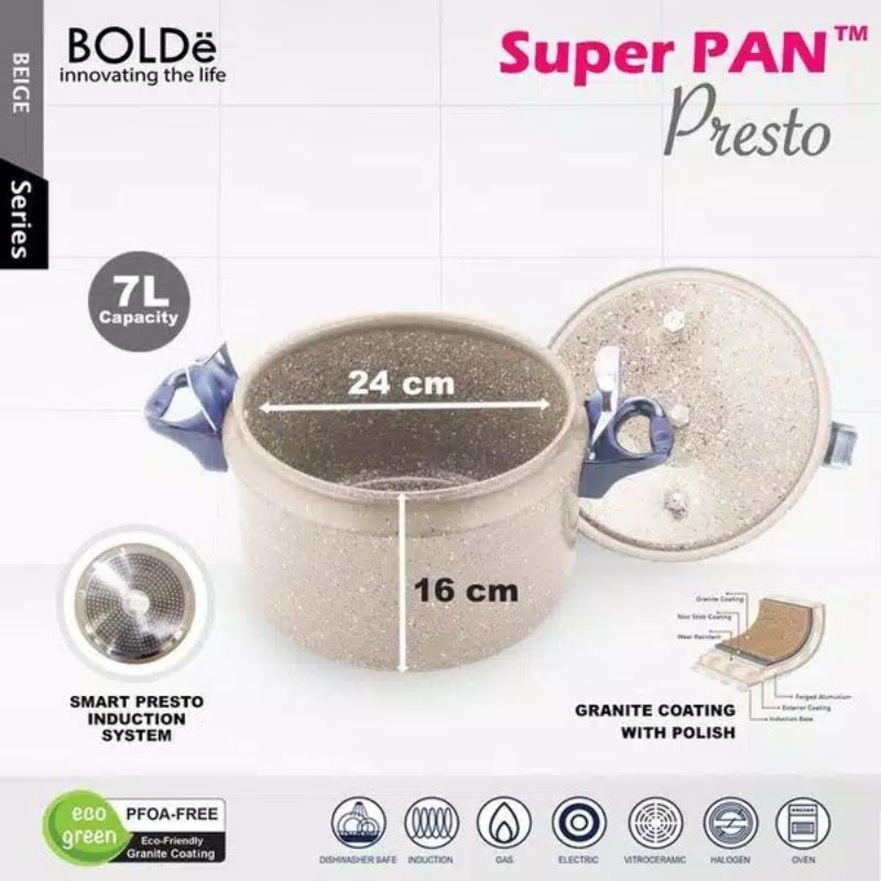 Bolde Super Pan Granite Presto 7 Liter