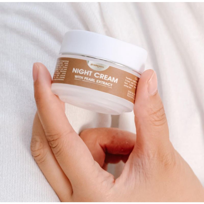 (GROSIR ) NIGHT CREAM GEAMOORE  BRIGHT &amp; ACNE SKINCARE BPOM- DISTRI RESMI