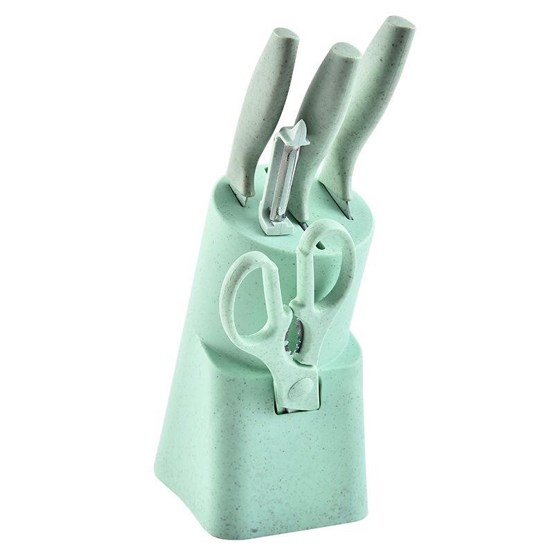 Pisau Set 6 in 1 Keramik / Pisau Set Dapur / Pisau Potong + Tempat Pisau / Pisau 011P GSF