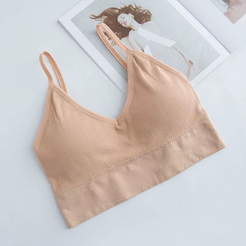 [ LINGERIE MASTER ] - (B-15) Bra Wanita Tanpa Kawat Bahan Halus Pakaian Lingerie Dalam bralette Push Up Elastis Sexy Busa-B-15 Skin