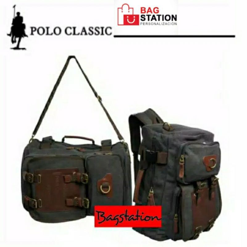 TAS RANSEL LAPTOP BACKPACK POLO CLASSIC ORIGINAL TAS SEKOLAH TAS KULIAH TAS KERJA TAS TRAVEL KANVAS