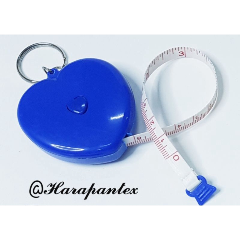 Meteran Gulung/Meter Tarik Kecil Gantungan Hati Meteran Tarik Bulat