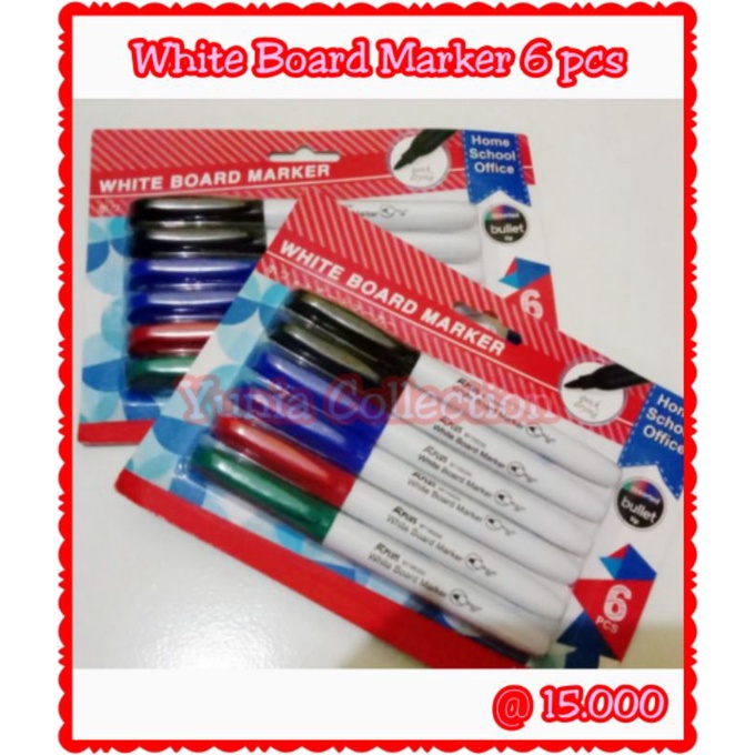 

White Board Marker 6 pcs