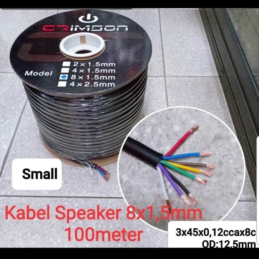 KABEL SPEAKER CRIMSON 8 x 1.5mm SMALL 100 METER GAMPANG DISOLDER