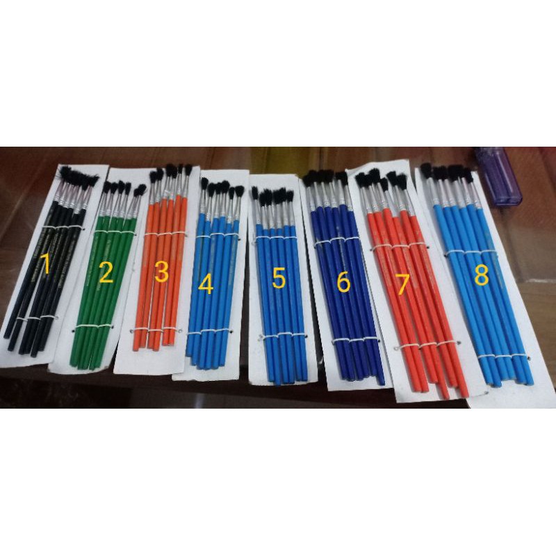

Kuas Lukis Pagoda no 1,2,3,4,5,6,7,8 isi 6pcs kuas cat ait, cat acrilyc