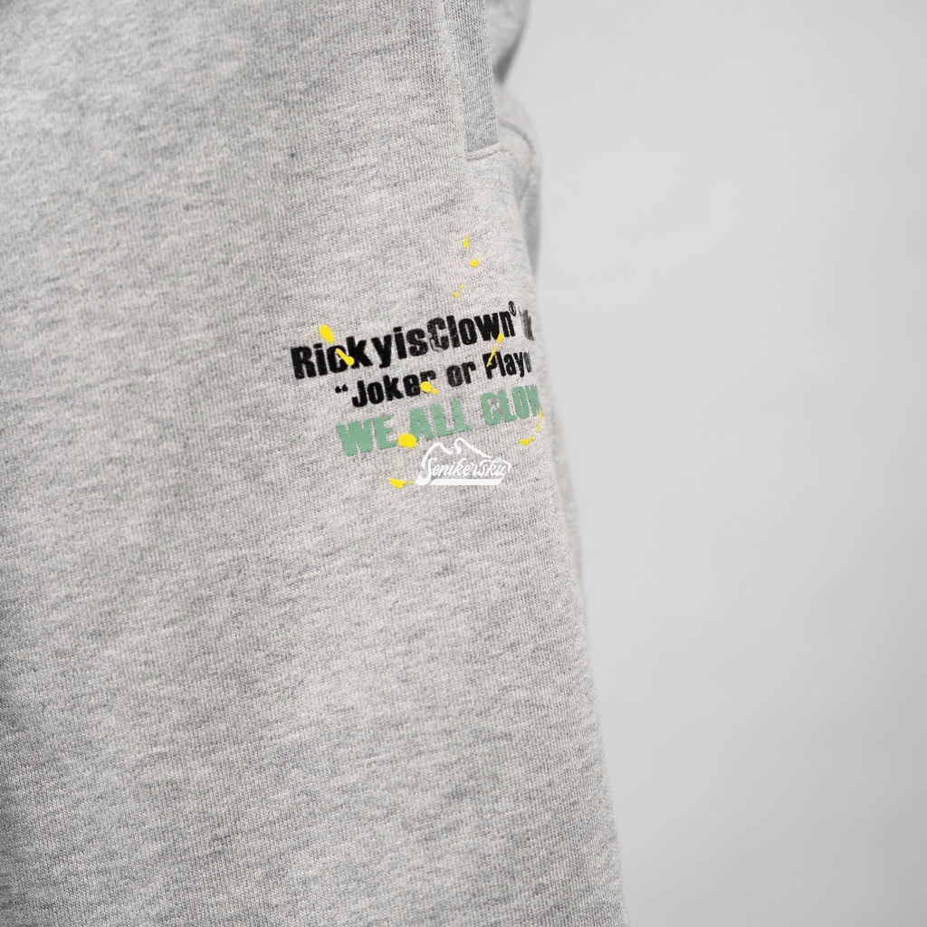 RIC Ricky Is Clown Sweat Shorts We All Clown Grey