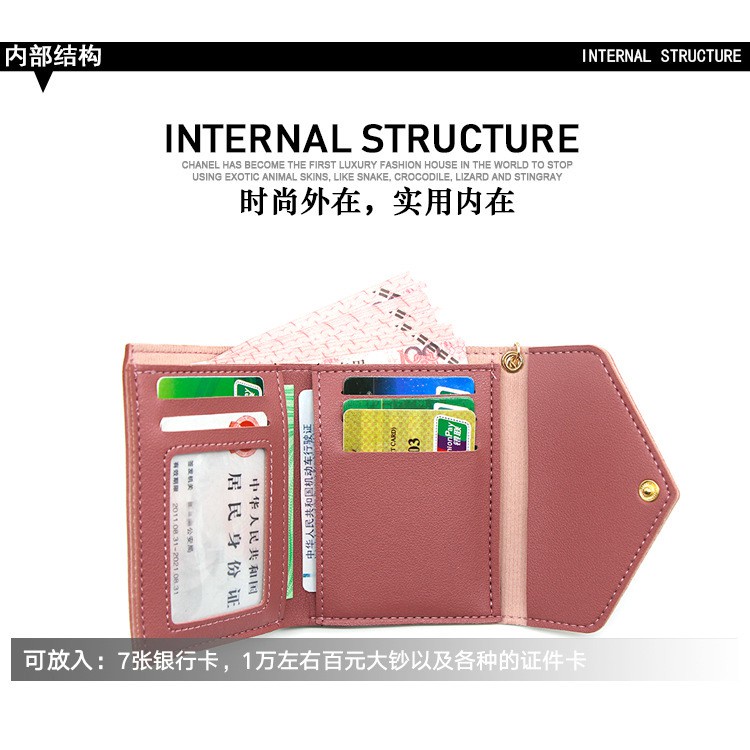 ♥DPS829♥8602 COD Dompet Wanita dompet mini Lipat Kecil Cantik real pic-7