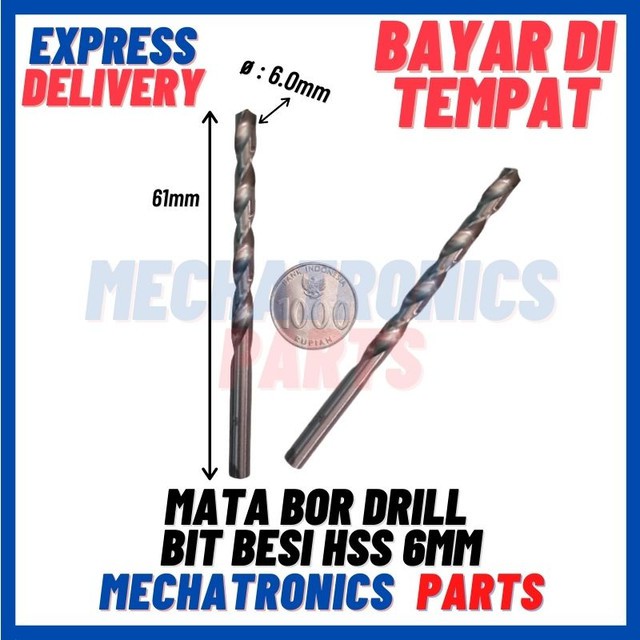 [PAS-9588] MATA BOR DRILL BIT BESI HSS 6MM