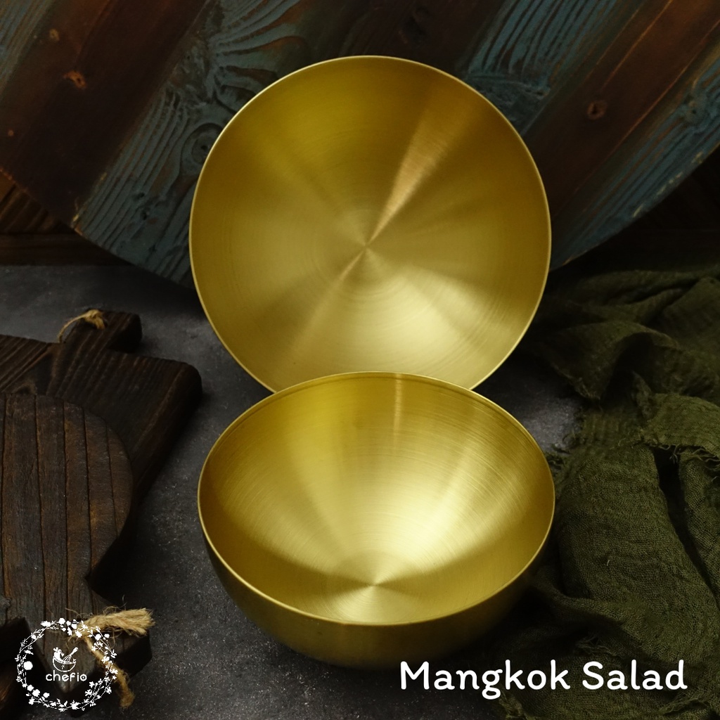 Chefio Mangkok Salad Stainless / Ramen Bowl / Sop/ Mangkuk Bulat Korea