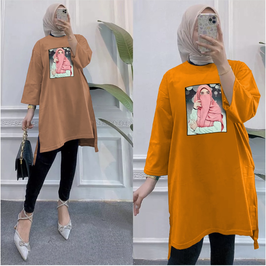 GR TUNIK OVERSIZE BASIC KAOS JUMBO GAMBAR PRINT DTF LEMBUT (BUKAN SABLON) TUNIK BABYTERRY SR01