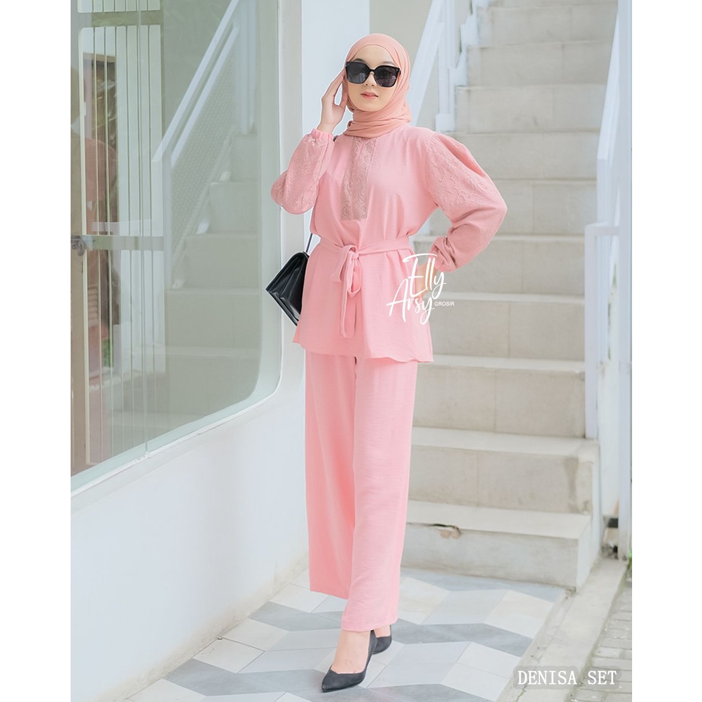 SET ROK CRINGKLE NAURA QIRANI BY ELLYARSY BUSANA KERJA MASA KINI FASHIONABLE WORKWEAR