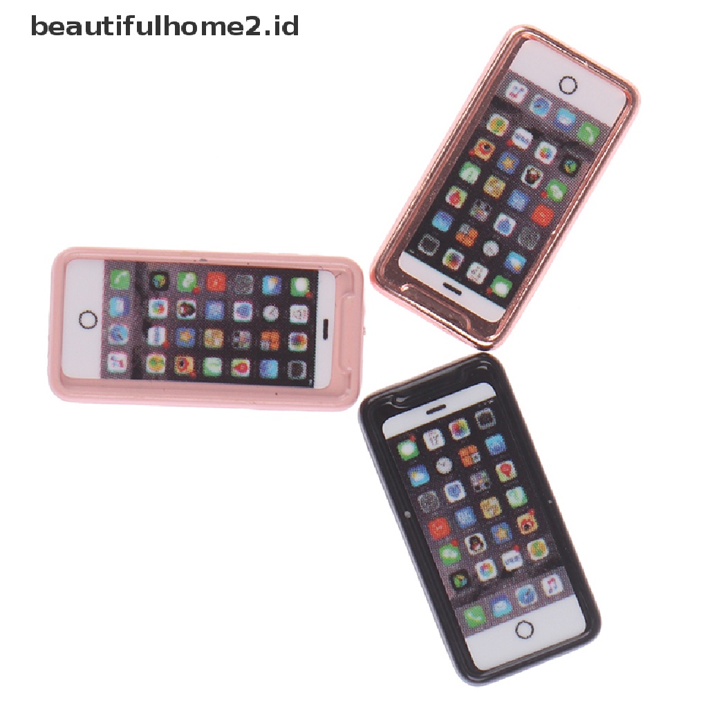 (Beautifulhome2.Id) 1pc Mainan Miniatur Handphone Skala 1: 12 Untuk Aksesoris Dapur / Ruang Tamu Rumah Boneka