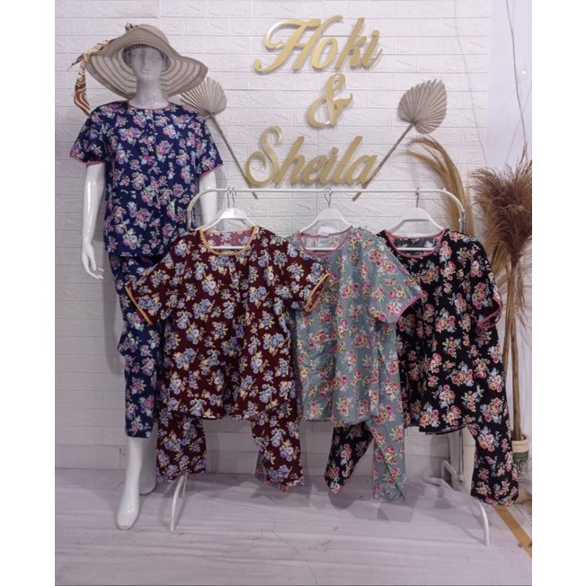 Baju Tidur Hoki &amp; Sheila CP Silver katun wanita (valentine 1)