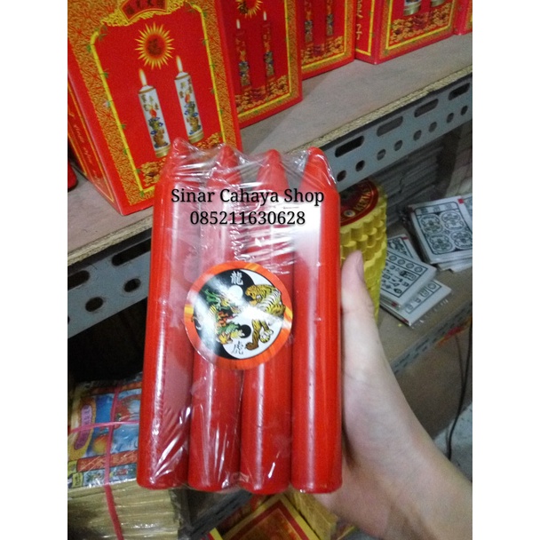 Lilin Merah Jumbo 8 batang