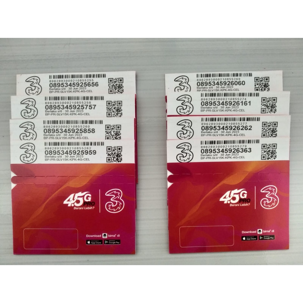 Kartu Perdana Nomor cantik tri 3 ABAB