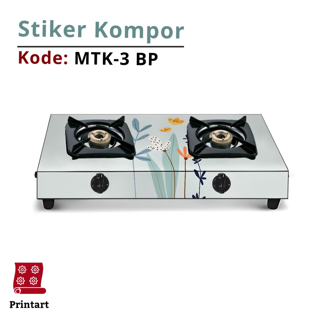 Stiker Kompor 1 Tungku dan Sticker Kompor 2 Tungku Motif Minimalis Kode MTK-3