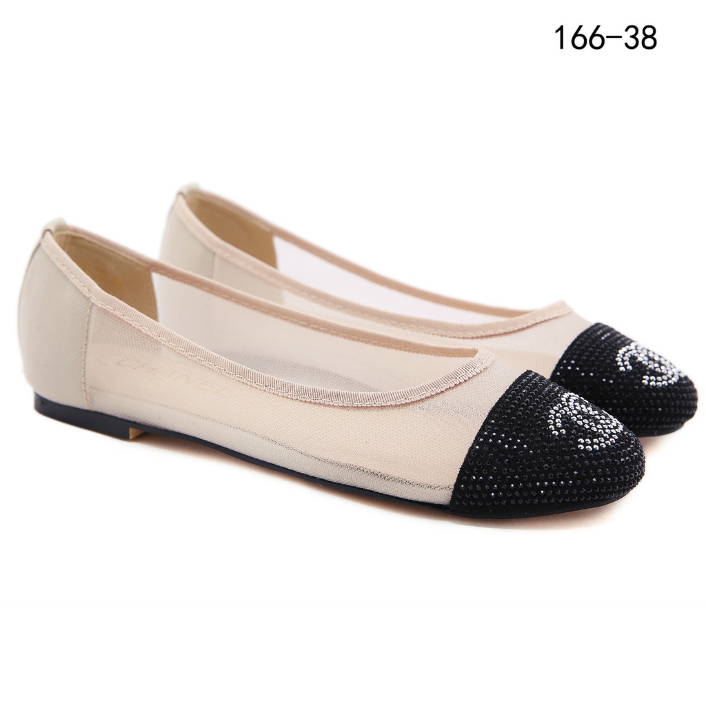 Ch CC Logo Cap Toe Ballet Flats #166-38