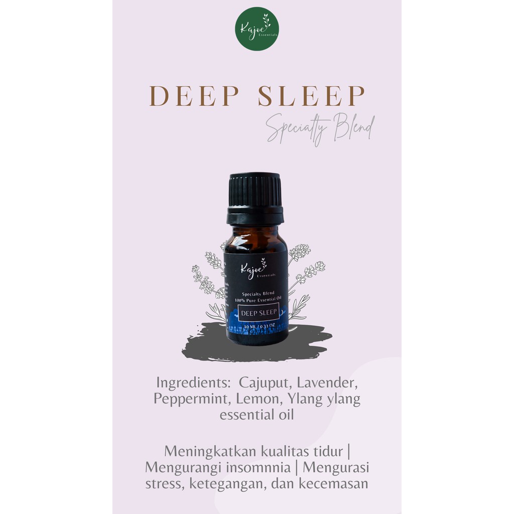 KAJOE DEEP SLEEP Essential Oil Blend Diffuser Minyak Esensial Atsiri Aromaterapi Aromatheraphy