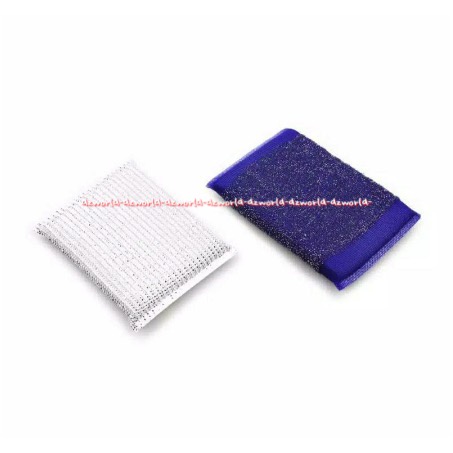 Mr King Of House Keeping Silver Yarn Scrubber Sabut Cuci Piring Spons Pembersih Silver Biru Mr.King Mrking Scrub Sponge