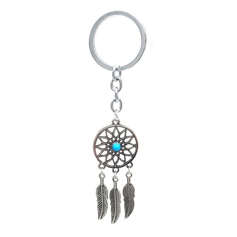 Gantungan Kunci Dream Catcher Bahan Metal Warna Silver