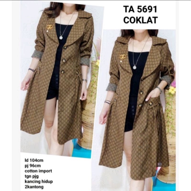 LONG BLEZER WANITA GC IMPORT/CARDIGAN/PLUS BROS