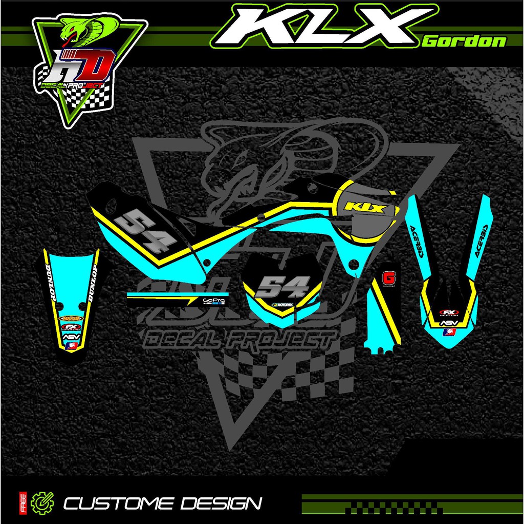 Decal KLX Gordon Decal klx bf /dtracker/klx150/gordon Full Body Design Custom