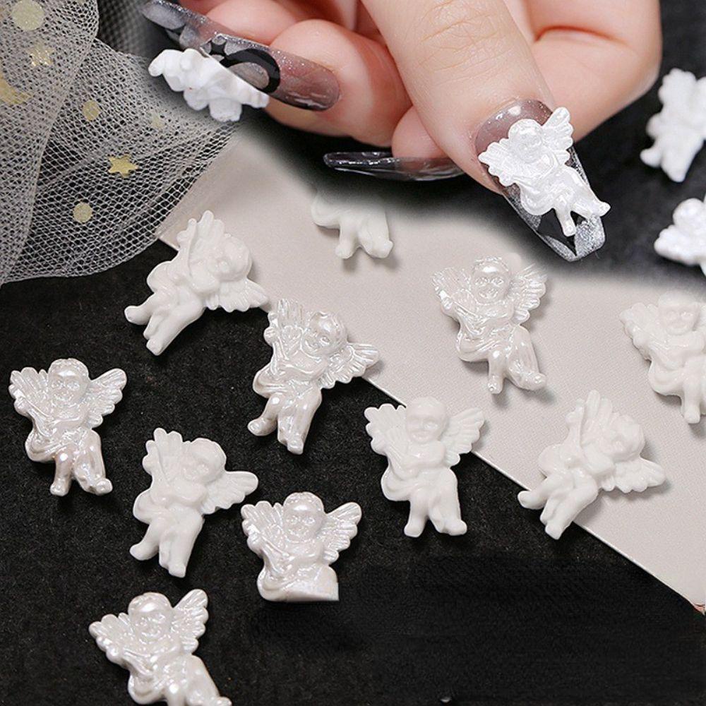 Augustina Nail Art Charms Angel Bayi Perempuan Kuku Kecantikan Hiasan Kuku Manikur Aksesoris DIY Bahan Kuku Nail Art Perhiasan