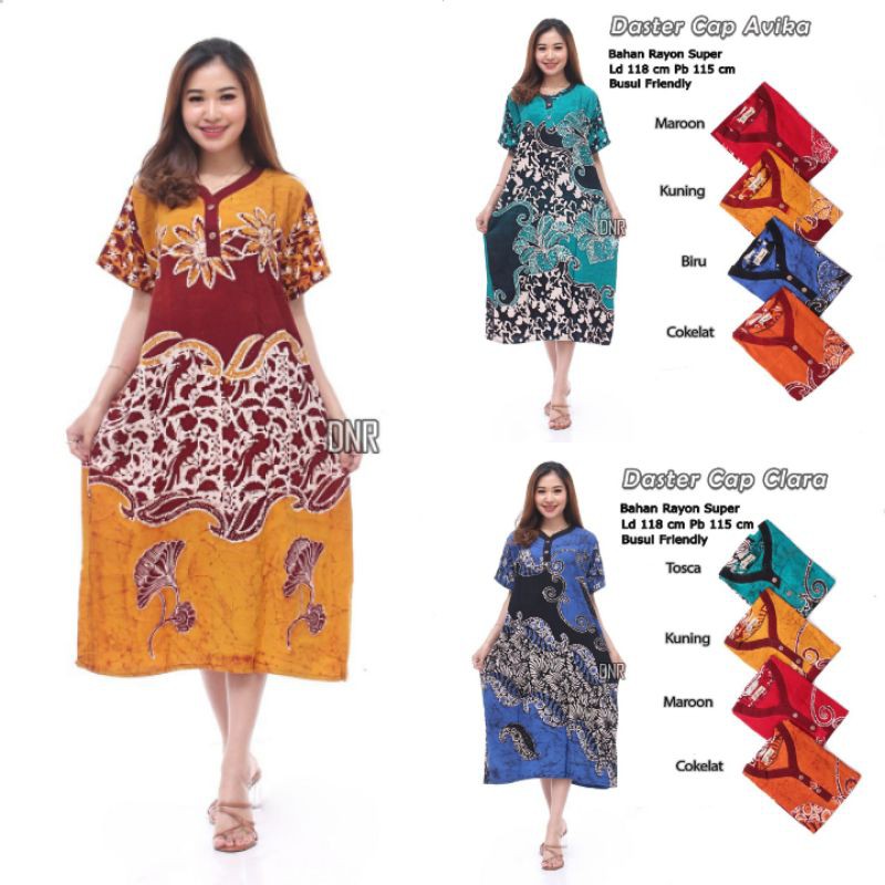 DASTER STANDAR ASLI BATIK CAP PEKALONGAN BAHAN RAYON TEBAL DAN HALUS