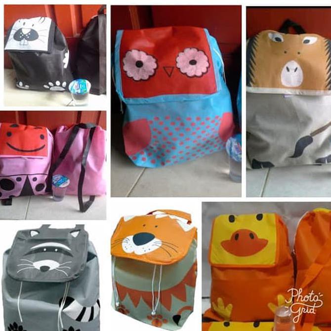 

Tas Ransel Animal Spunbond Souvenir Ulang Tahun Anak Murah Goodie Bag