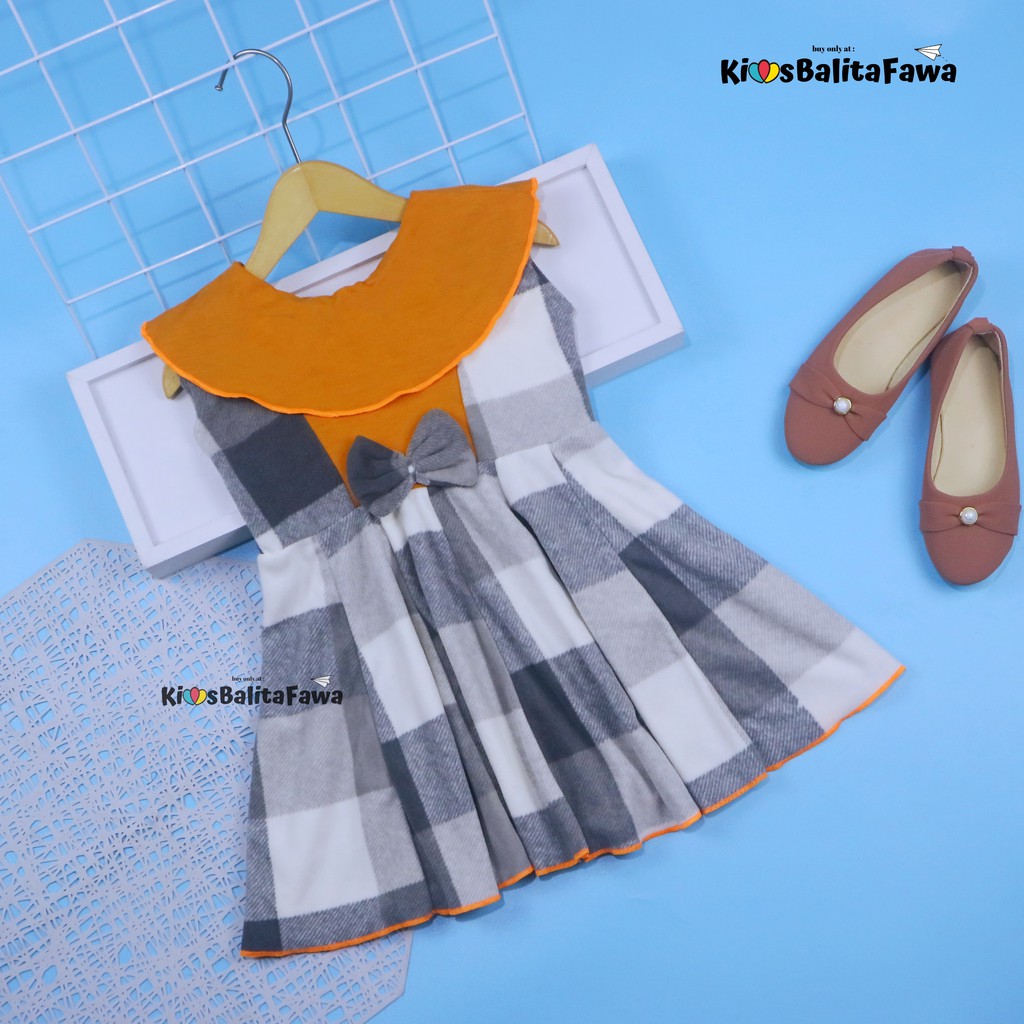 (BLUDRU FLANEL) Dress Cantika size Bayi - 7 Tahun / Baju Anak Perempuan Harian Yukensi Murah Grosir