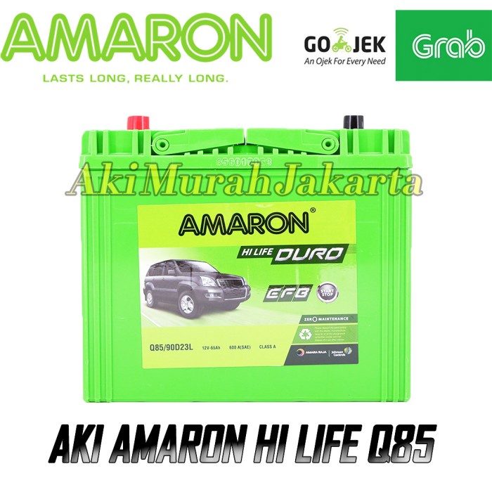 Aki Mobil MAZDA 2 SKYACTIVE Q85 / 90D23L Amaron Hi-Life 12V / 65Ah