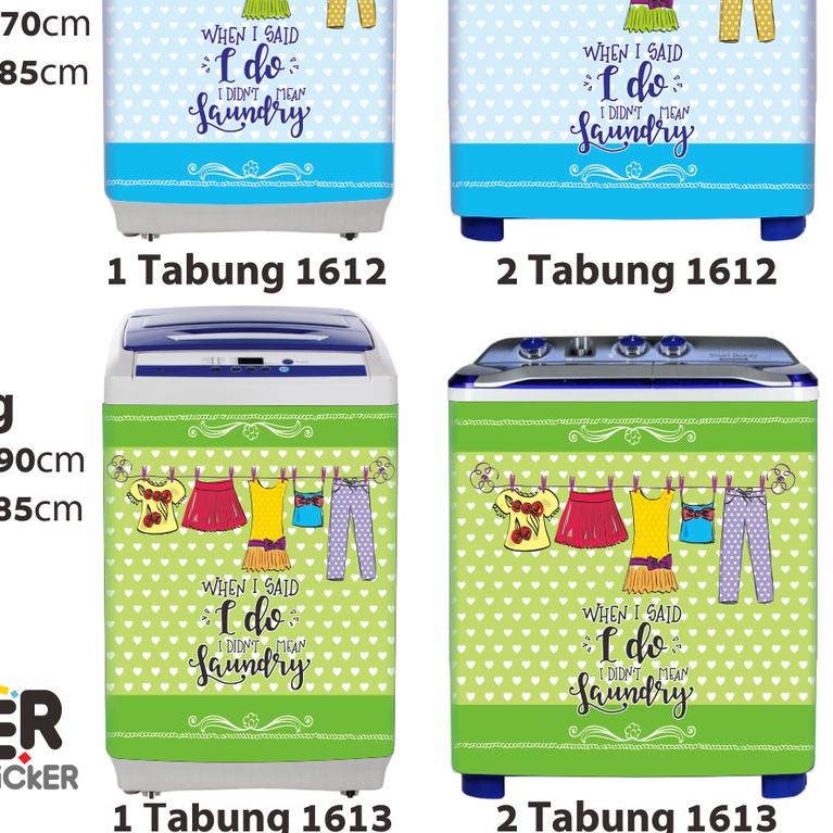 ◄ Stiker Mesin Cuci 1 dan 2 Tabung LAUNDRY ✩