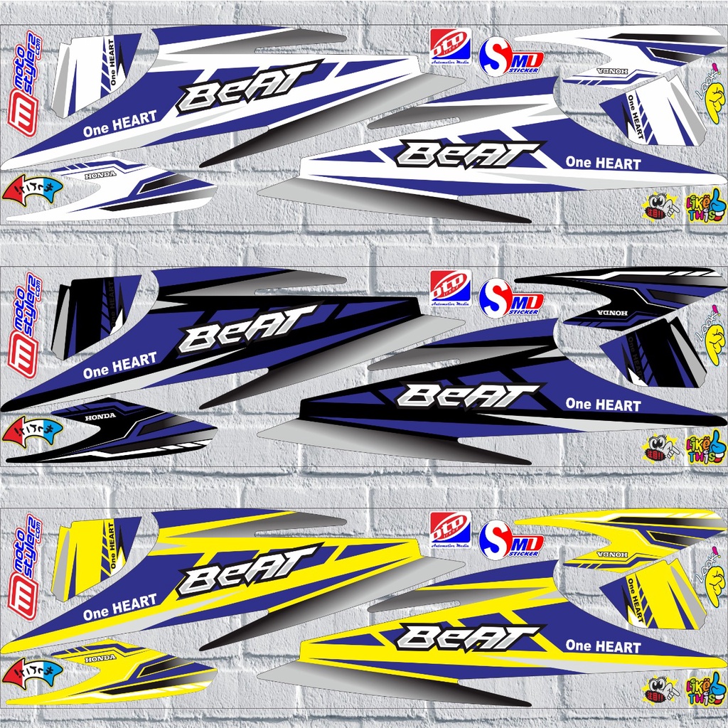 STIKER VARIASI MOTOR HONDA BEAT KARBU