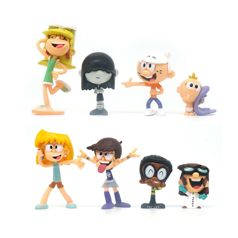 8cm The Loud House Action Figure Cake Topper Toy Lincoln Leni Luna Clyde Lori Lily