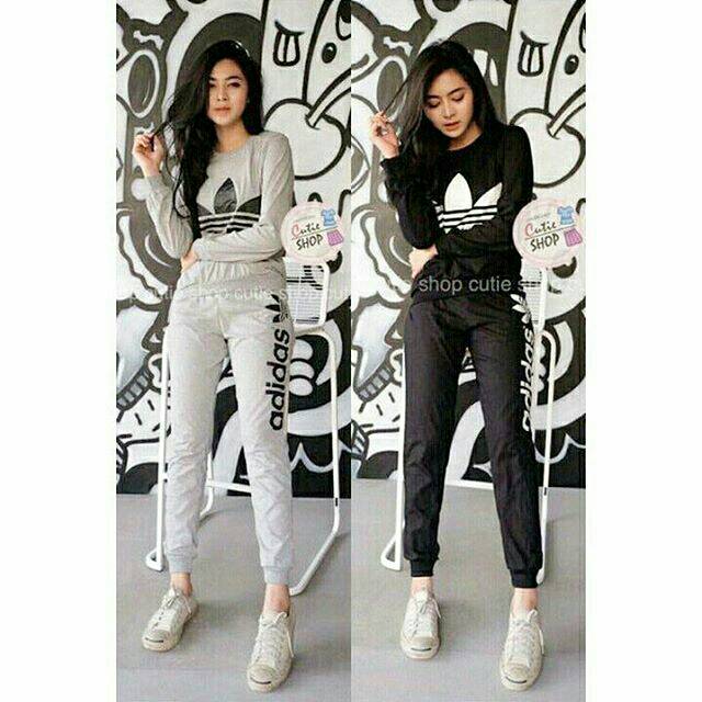  Set  long adidas spandex setelan baju celana adidas kaos 