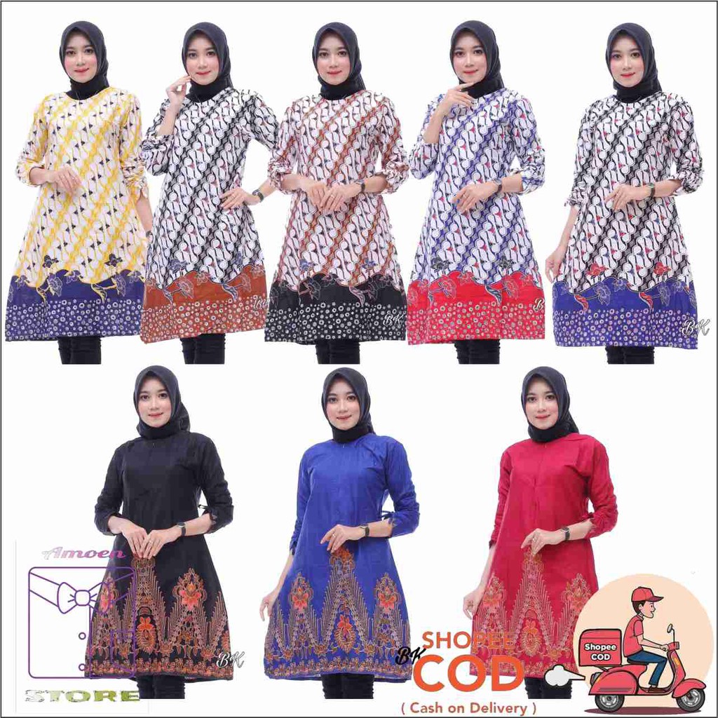 TUNIK BATIK MOTIF SERAGAM BATIK DIANPUTRI BAJU BATIK TUNIK BATIK MOTIF SERAGAM BATIK DIANPUTRI BAJU BATIK