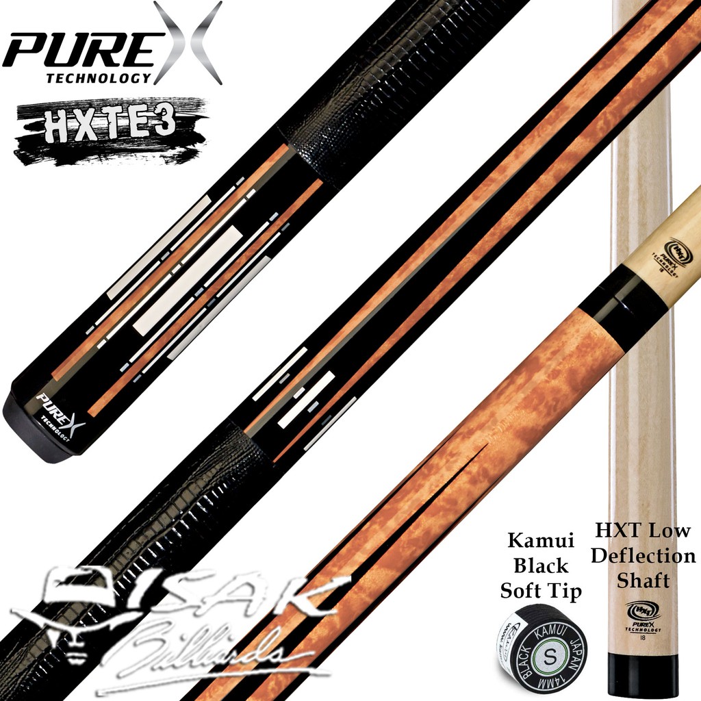 PureX HXTE3 Cue - HXT Low Deflection Shaft Billiard Stick Players Pure X Cues