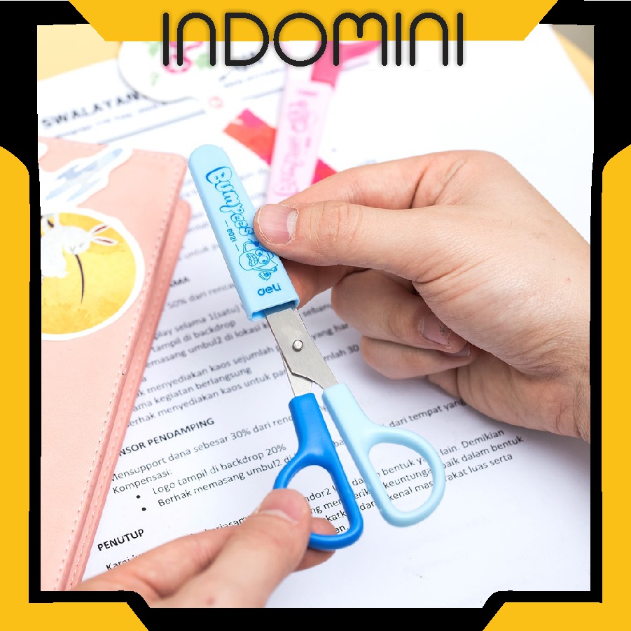

INDOMINI S013 Deli Gunting Sekolah ujung tumpul aman digunakan