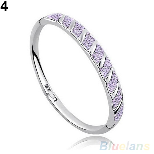 Hu Hu Hu Hu Hu Alat Bantu Pasang Kacamata♡ Gelang Bangle Slim Hias Berlian Imitasi Untuk Pengantin Wanita