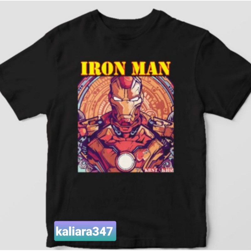 Kaos anak super hero iron man peremium best seller