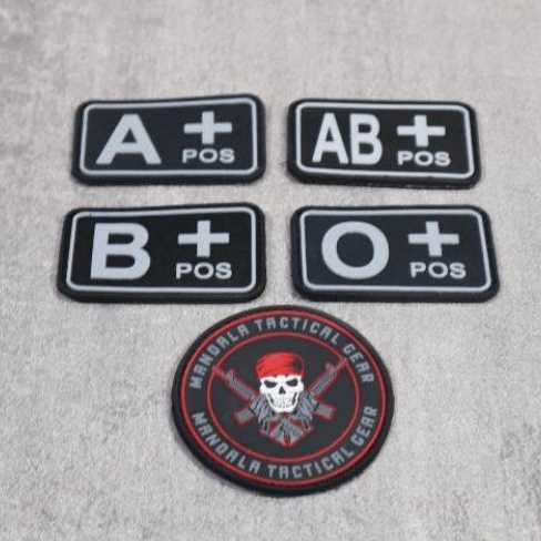 Patch Golongan Darah /  rubber patch tactical