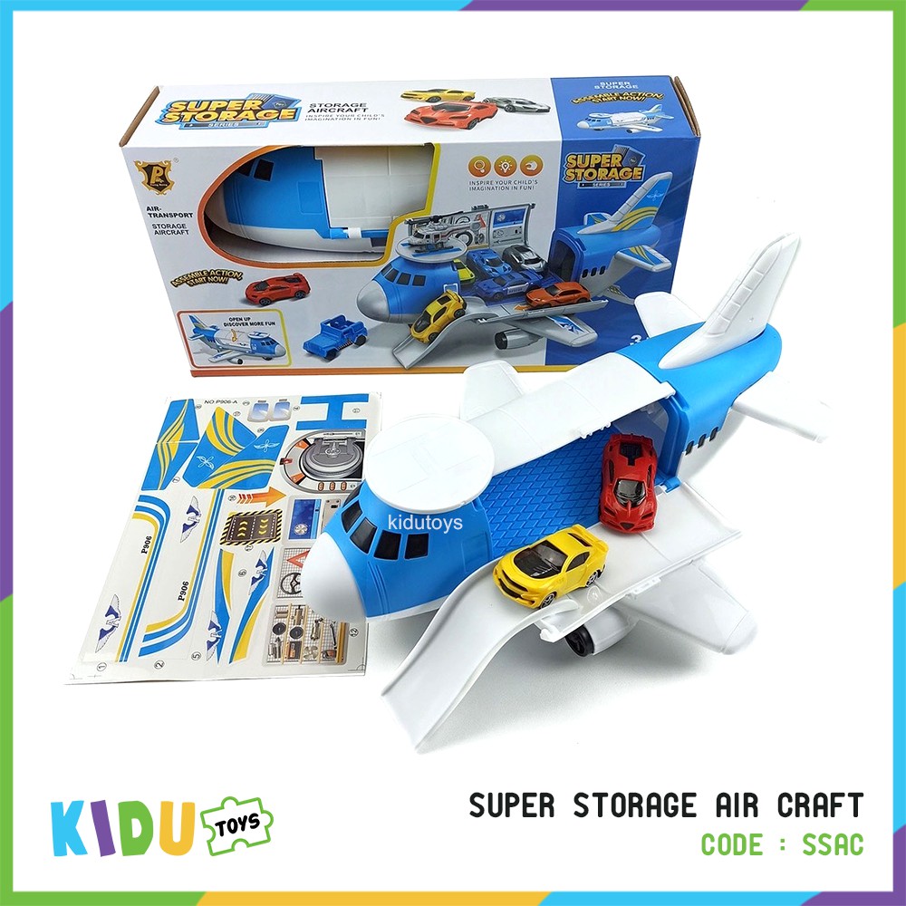 Mainan Anak Super Storage Air Craft/Construction Truck Kidu Toys