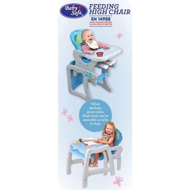 BABY SAFE SEPARABLE HIGHCHAIR HC01 - kursi makan bayi