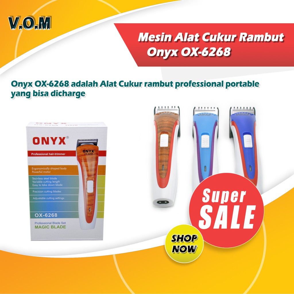 VOM Mesin Alat Cukur Rambut Onyx OX-6268 / Shaver / Clipper -  0241