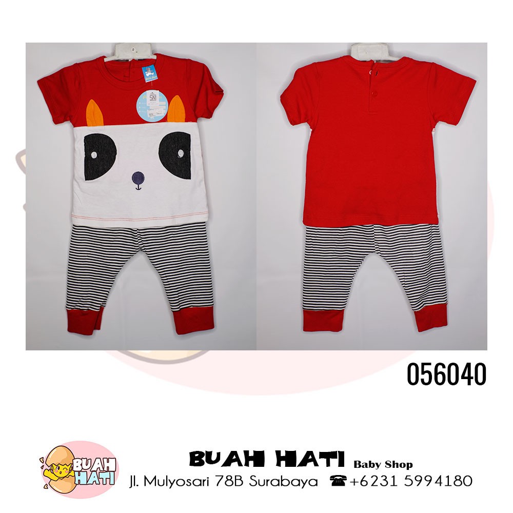 Baju Piyama Anak 2 - 3 tahun Panda Garis