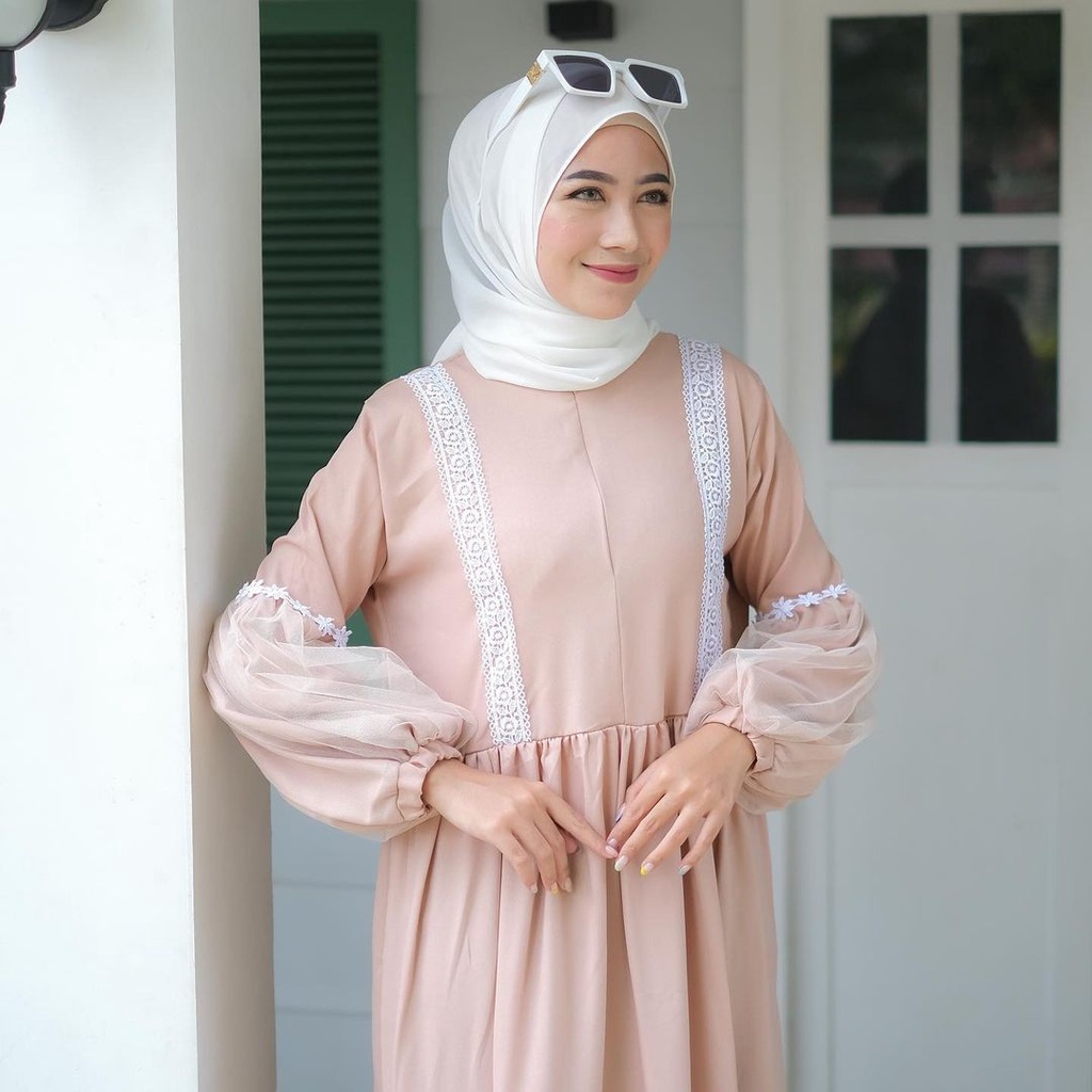 Gamis Muslim Hayla Dress / Baju Kondangan Kekinian / Gamis Wanita Terbaru