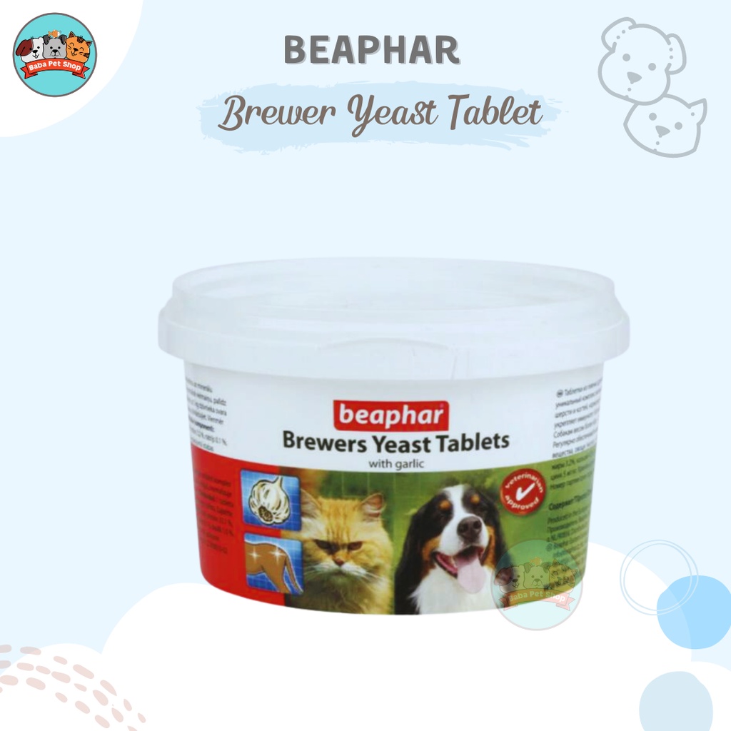Beaphar Brewer Yeast Tablets Vitamin Bulu  Anjing / Kucing isi 180tablets
