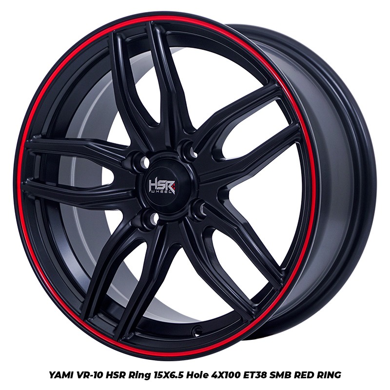 PAKET velg racing YAMI HSR R15 dengan ban 185 60 R15 FORCEUM HENA tinggal pasang Paket promo velg mo